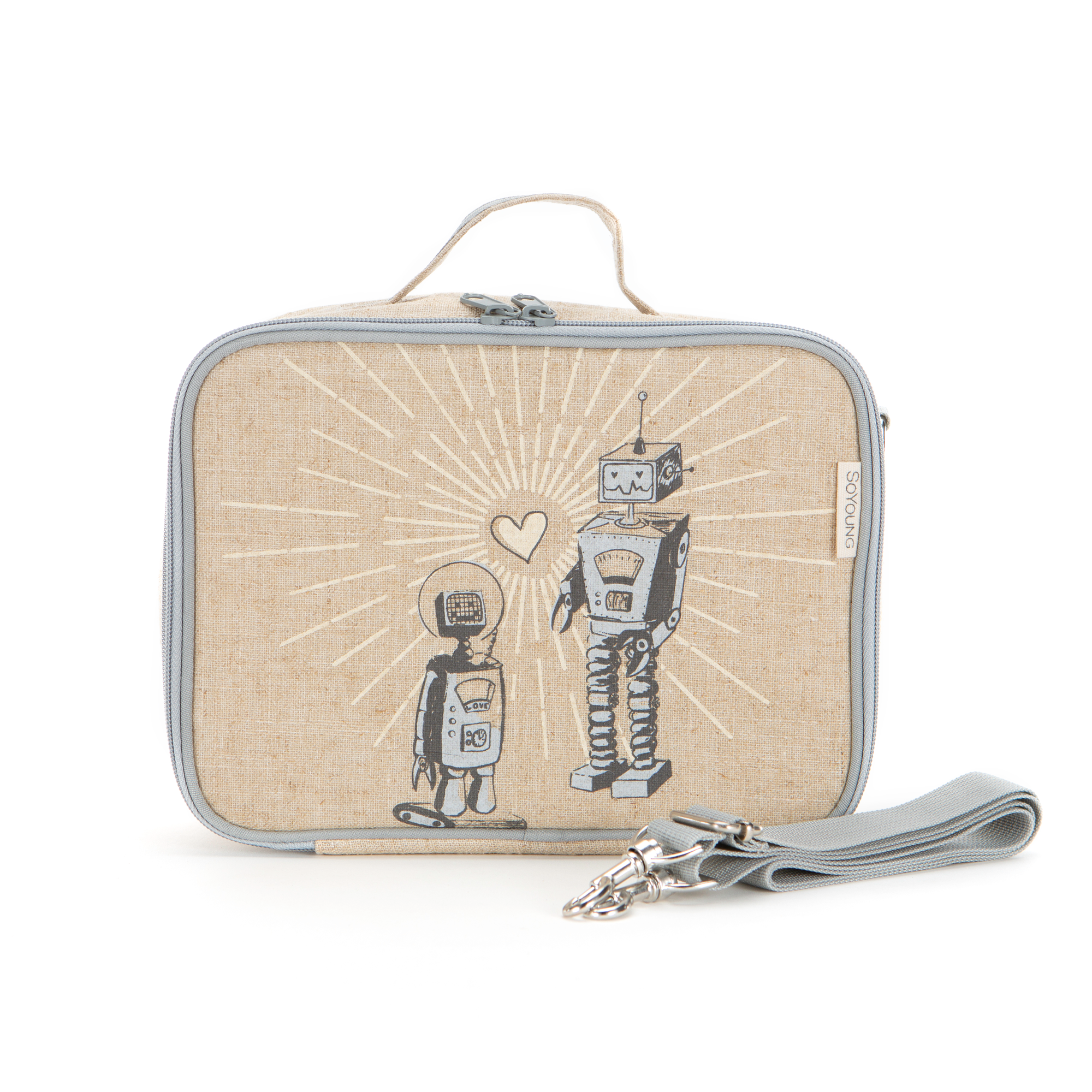 SoYoung Grey Robot Lunch Box for Kids