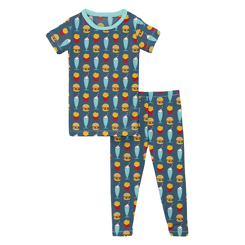 Kickee Pants Kids Short Sleeve Pajama Set (Toddler/Little Kids