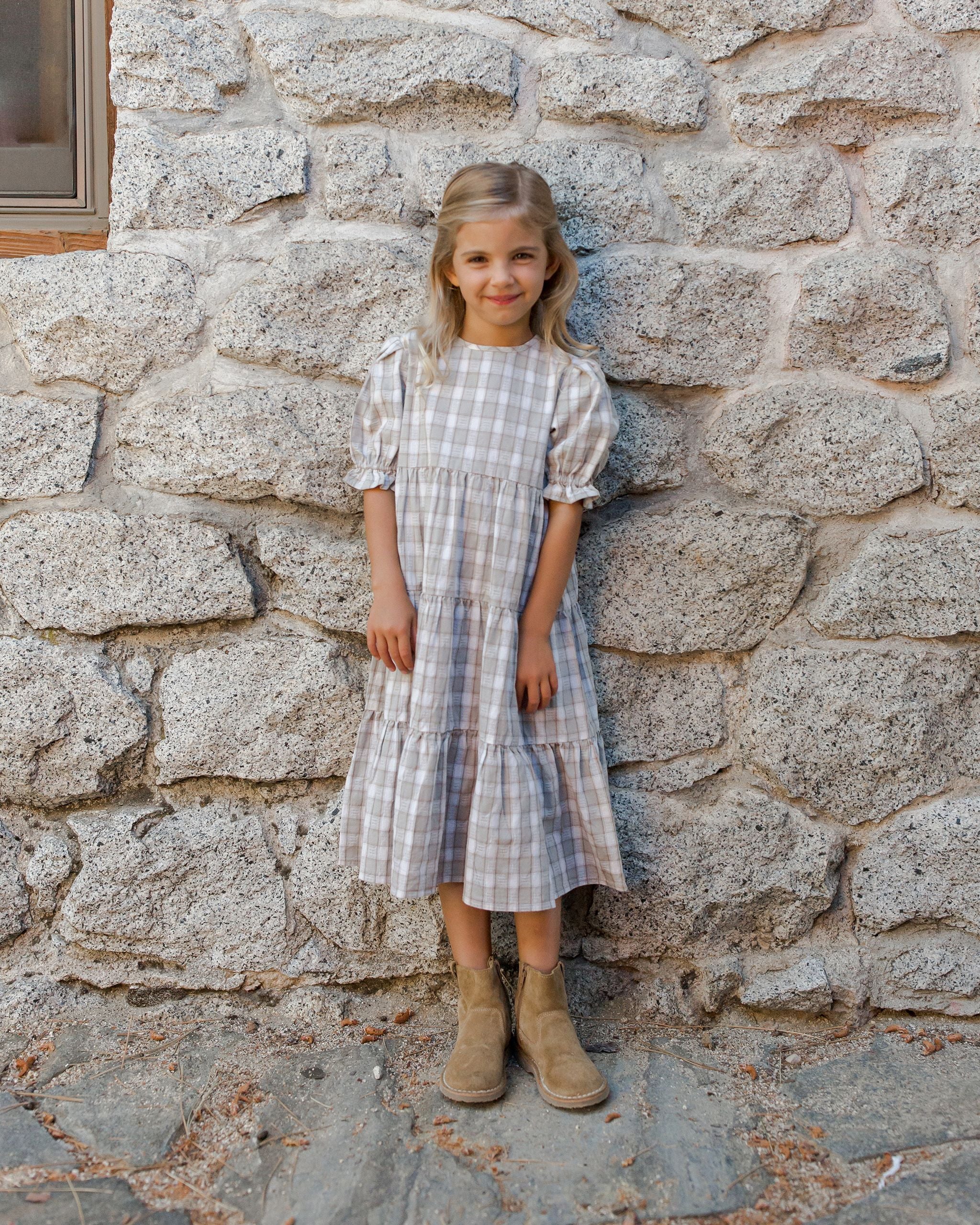 Rylee + Cru Frannie Dress - Pewter Plaid