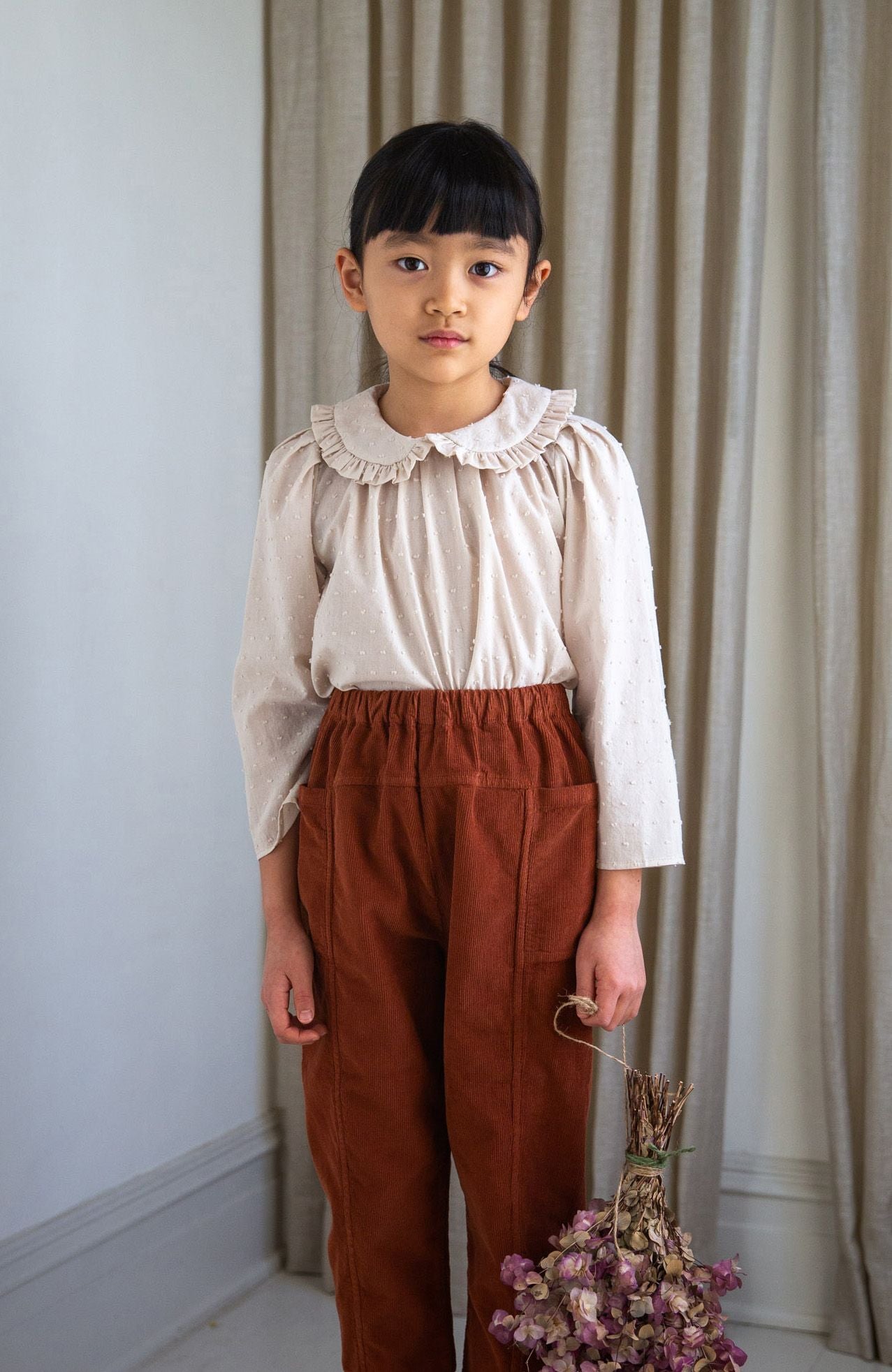 Soor Ploom Astrid Blouse - Swiss Dot on Milk