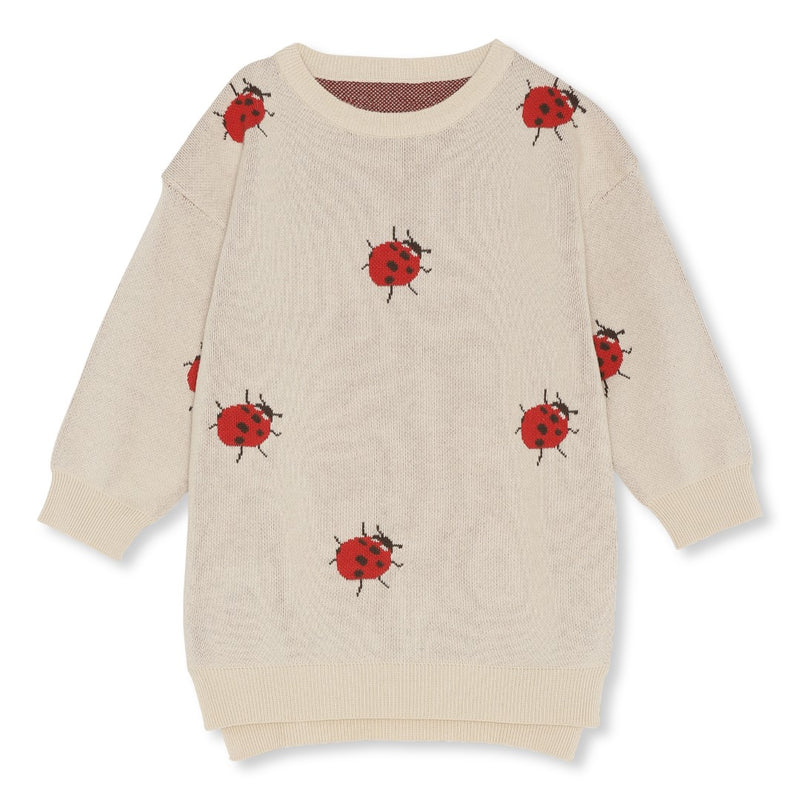 Konges Slojd Summer Boutique Me & Baby Dress Ladybug Jacquard Casp Lapis Sand - Mommy –
