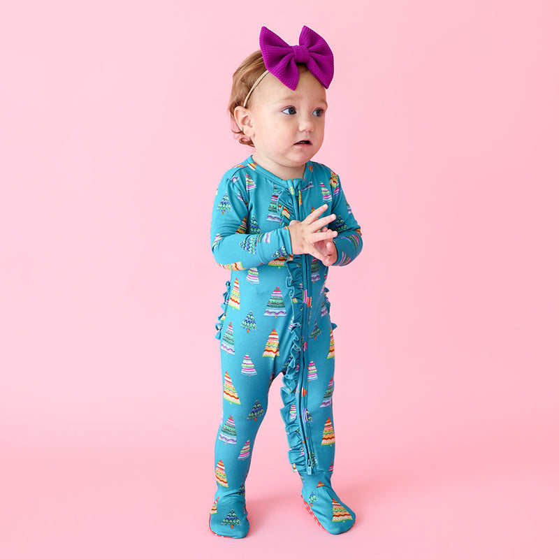 Posh Peanut Ruffle Footie - Sierra – Casp Baby Mommy & Me Boutique
