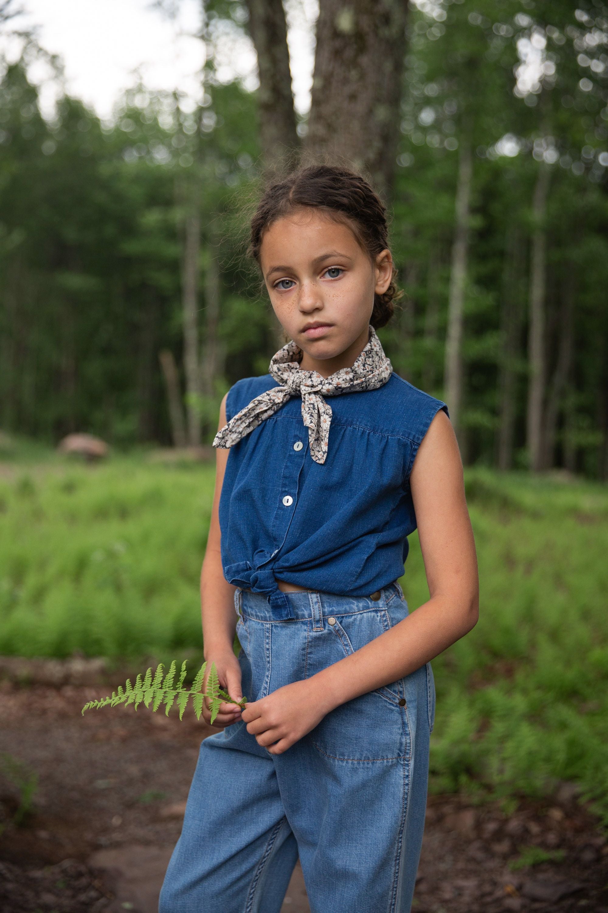 Soor Ploom Clova Blouse - Indigo – Casp Baby Mommy & Me Boutique