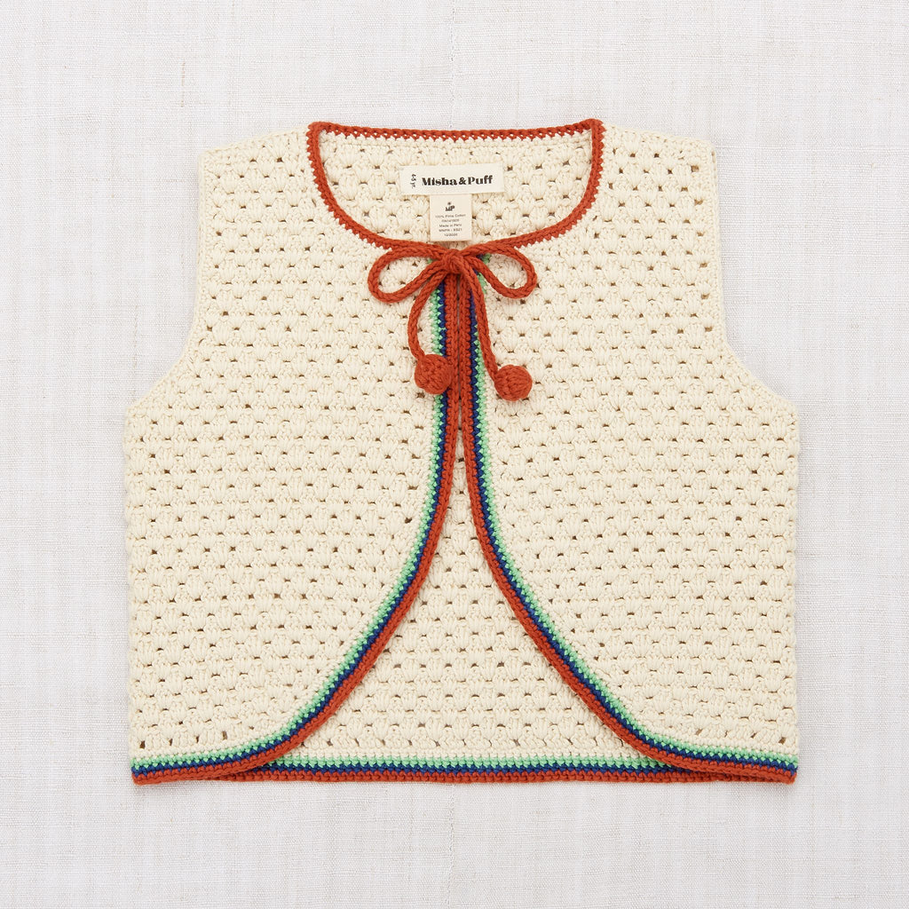 Misha & Puff Crochet Vest - String – Casp Baby Mommy & Me Boutique